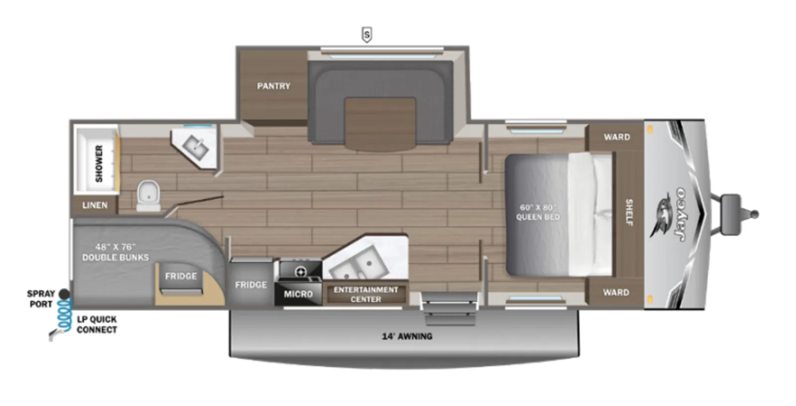 2026 JAYCO JAY FLIGHT SLX 245BHS floorplan