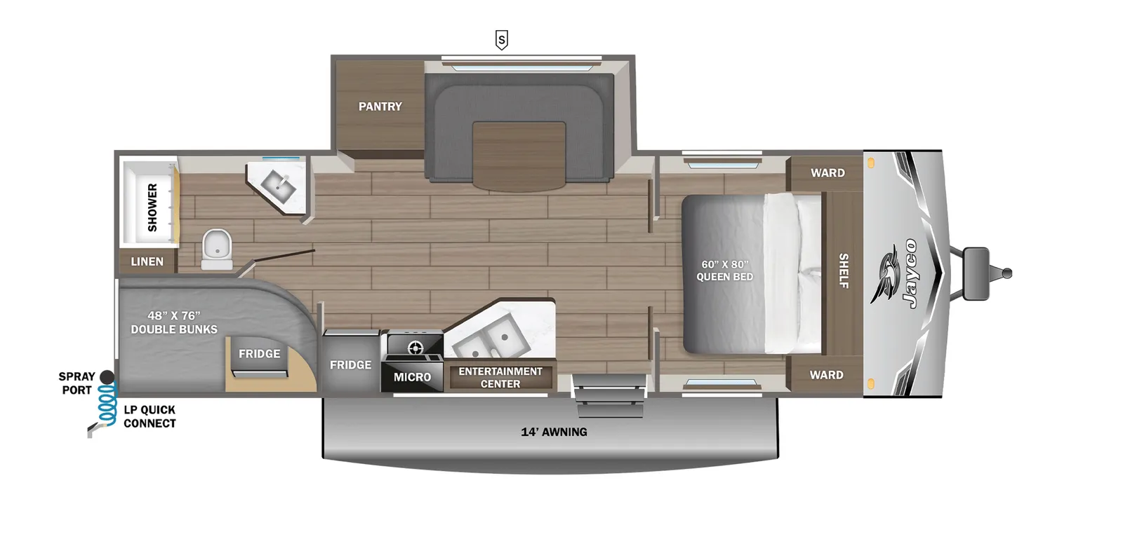 2026 Jayco Jay-Flight SLX 245BHSW floorplan