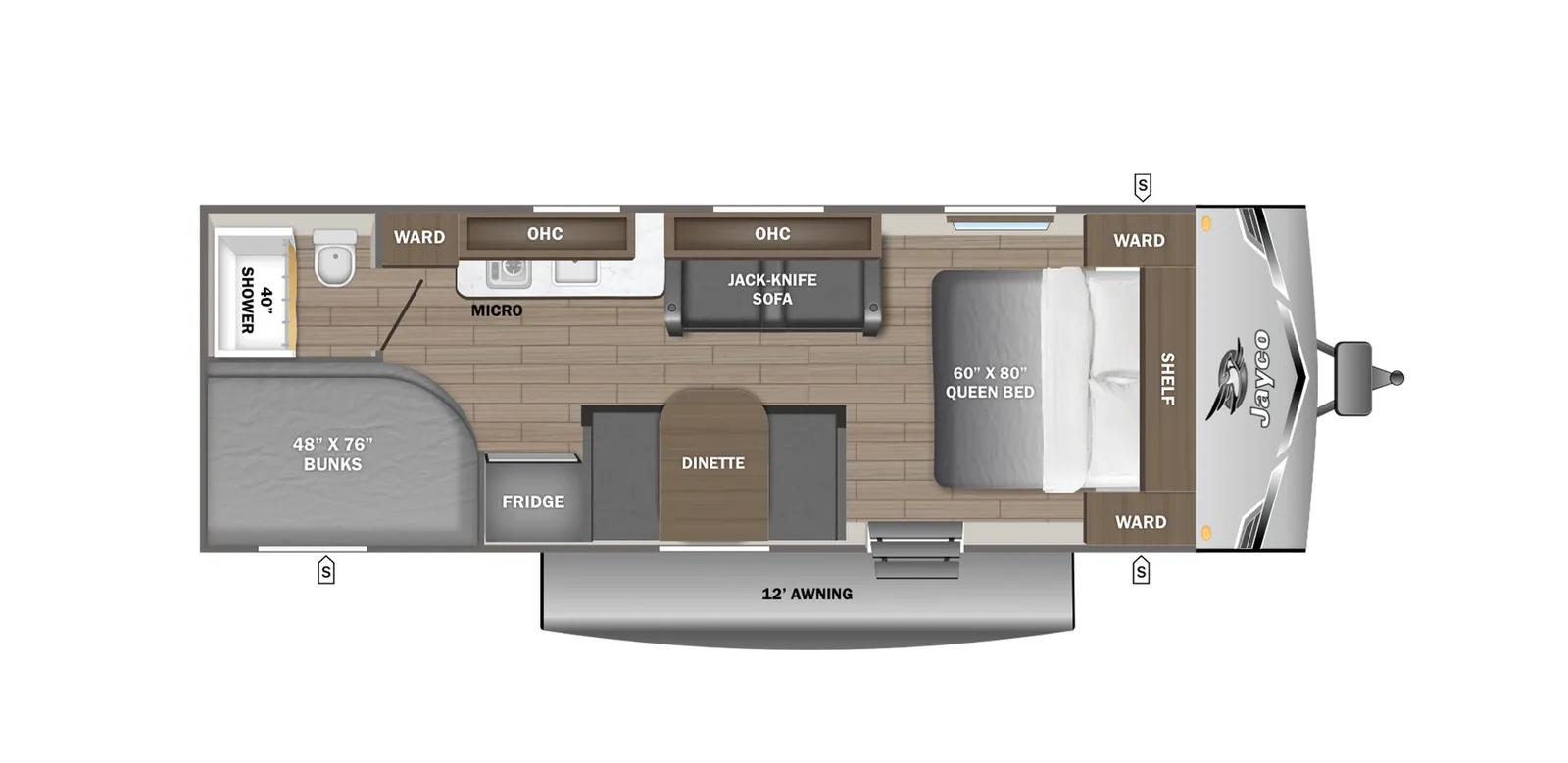 2026 Jayco Jay-Flight SLX Sport 250BHW floorplan