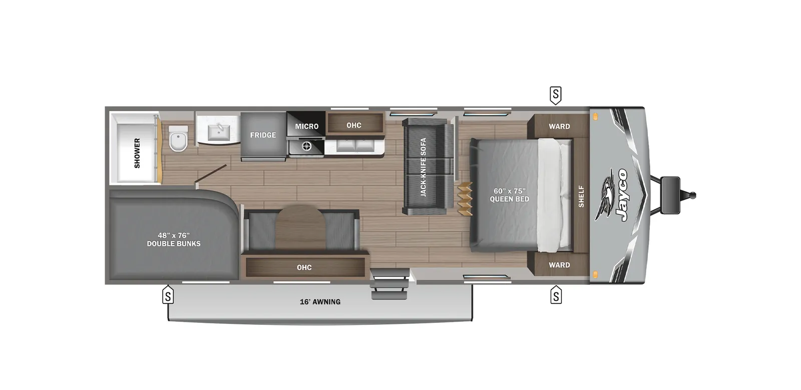 2026 Jayco JAY FLIGHT SLX 260BHW floorplan