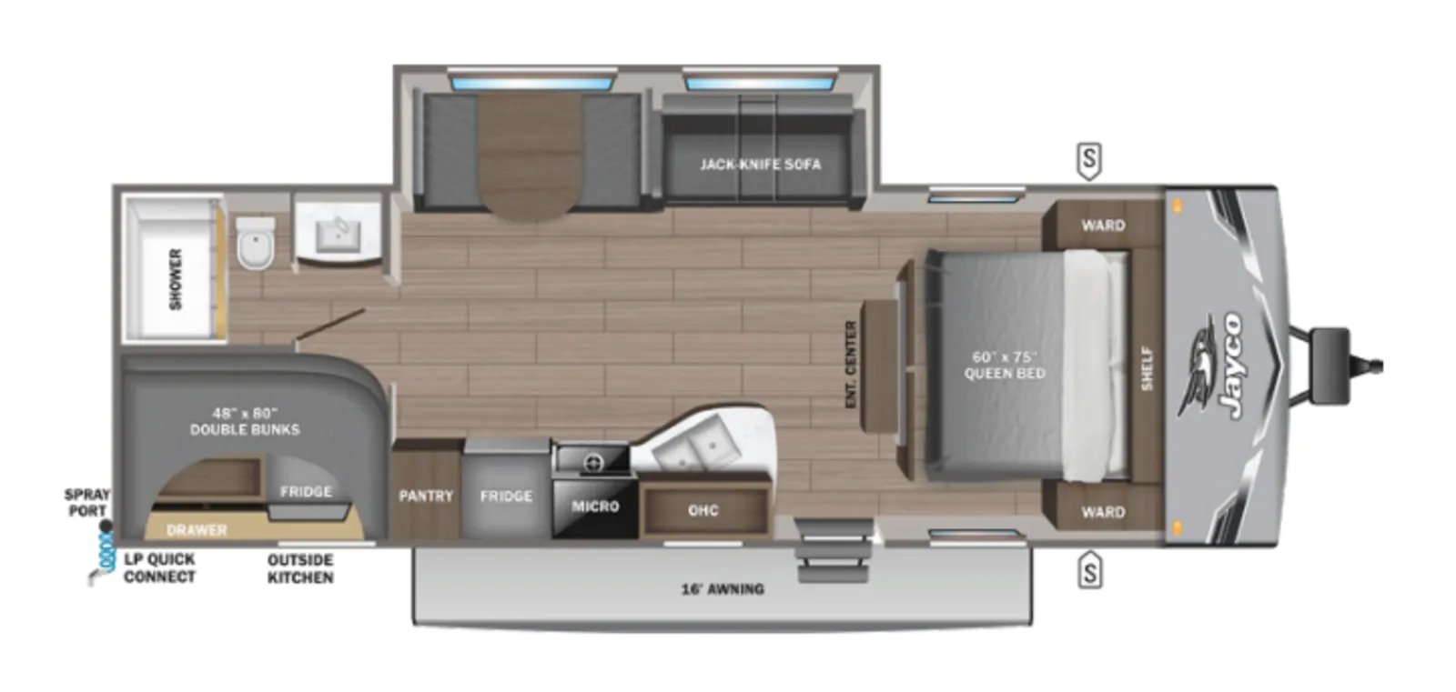 2026 Jayco Jay Flight Slx 261BHS floorplan