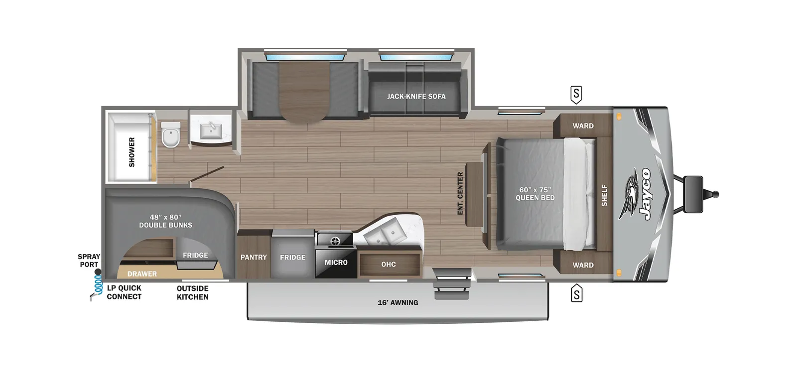 2026 Jayco Jay-Flight SLX 261BHSW floorplan