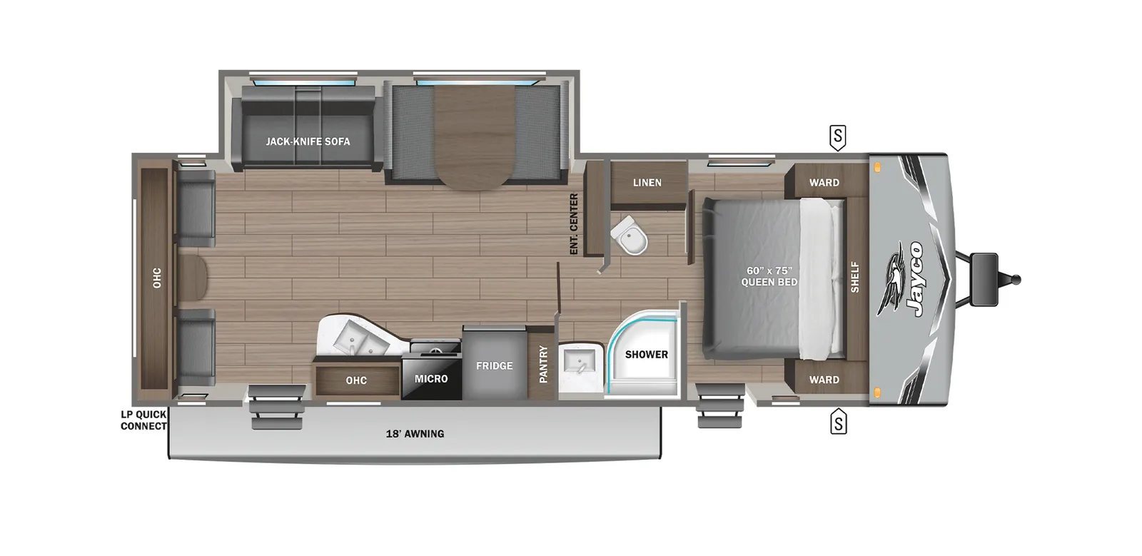 2026 Jayco JAY FLIGHT SLX 262RLSW floorplan
