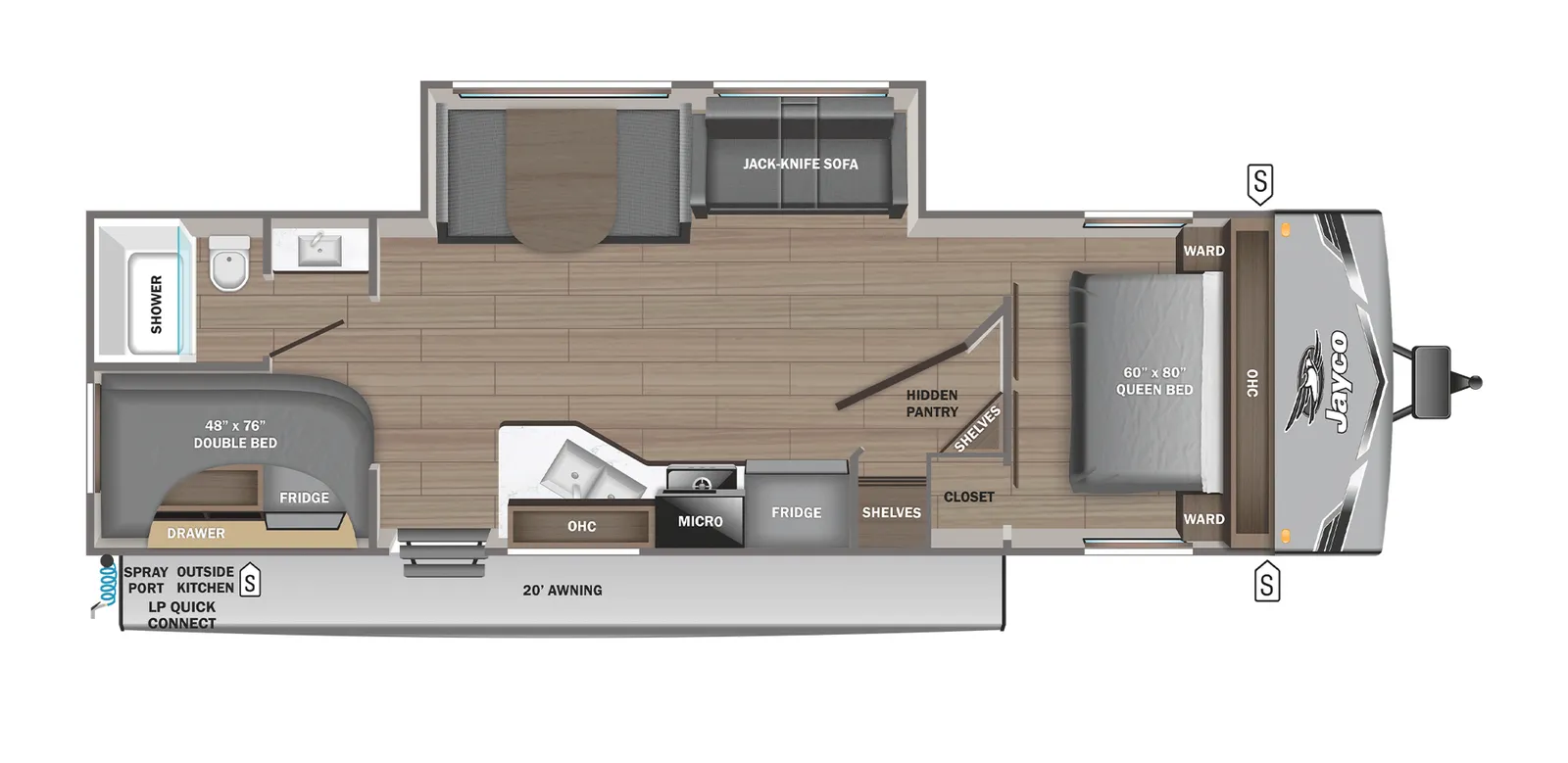 2026 Jayco Jay-Flight SLX 263BHSW floorplan