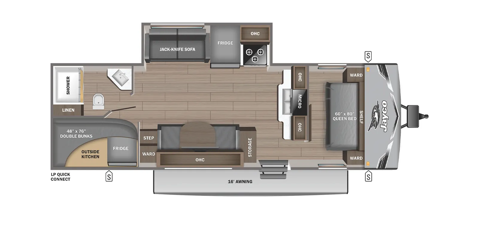 2026 Jayco JAY FLIGHT SLX 265BHSW floorplan