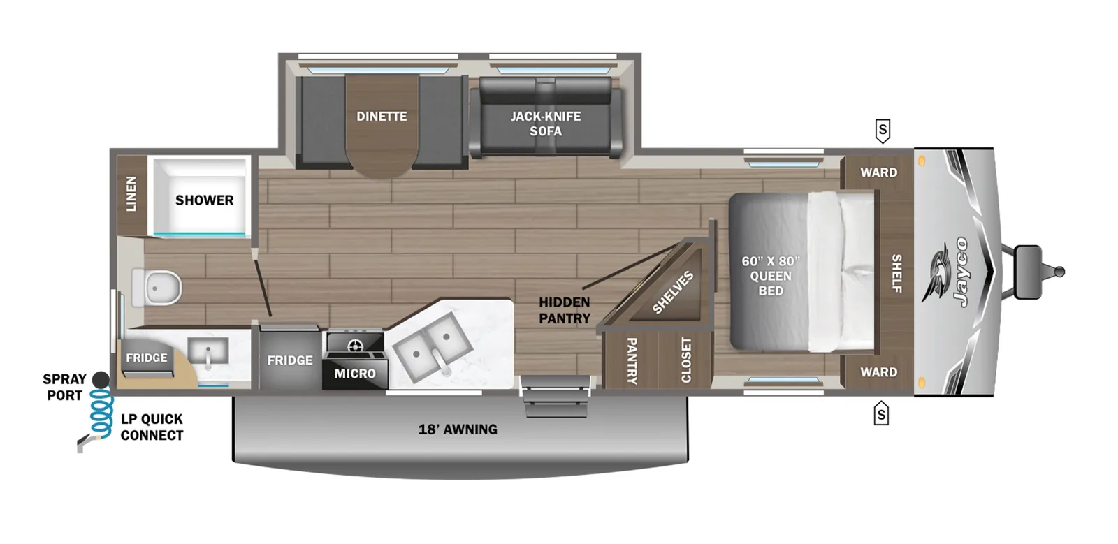 2026 Jayco Jay-Flight SLX 265MWSW floorplan