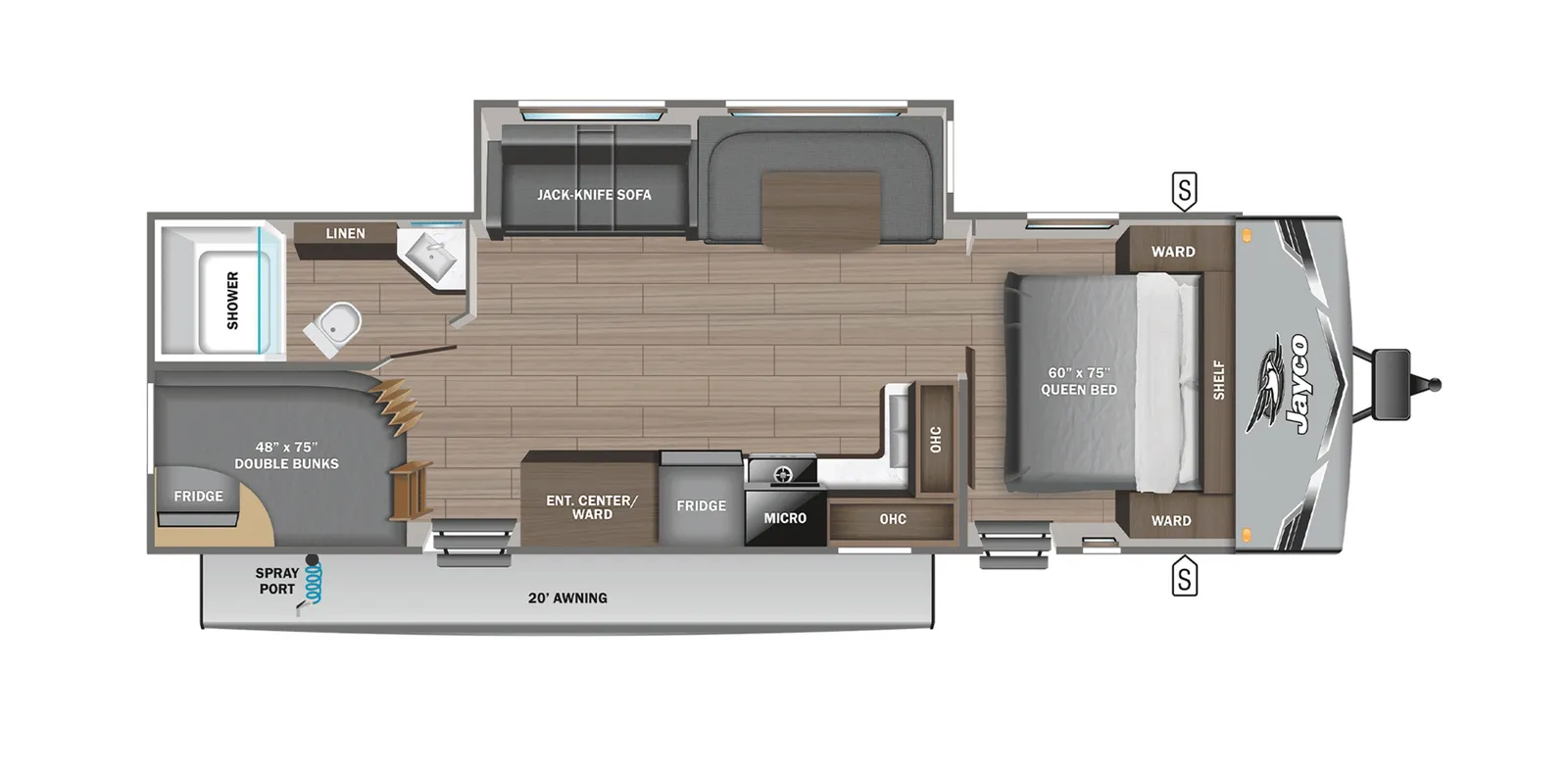 2026 Jayco JAY FLIGHT SLX 286BHSW floorplan