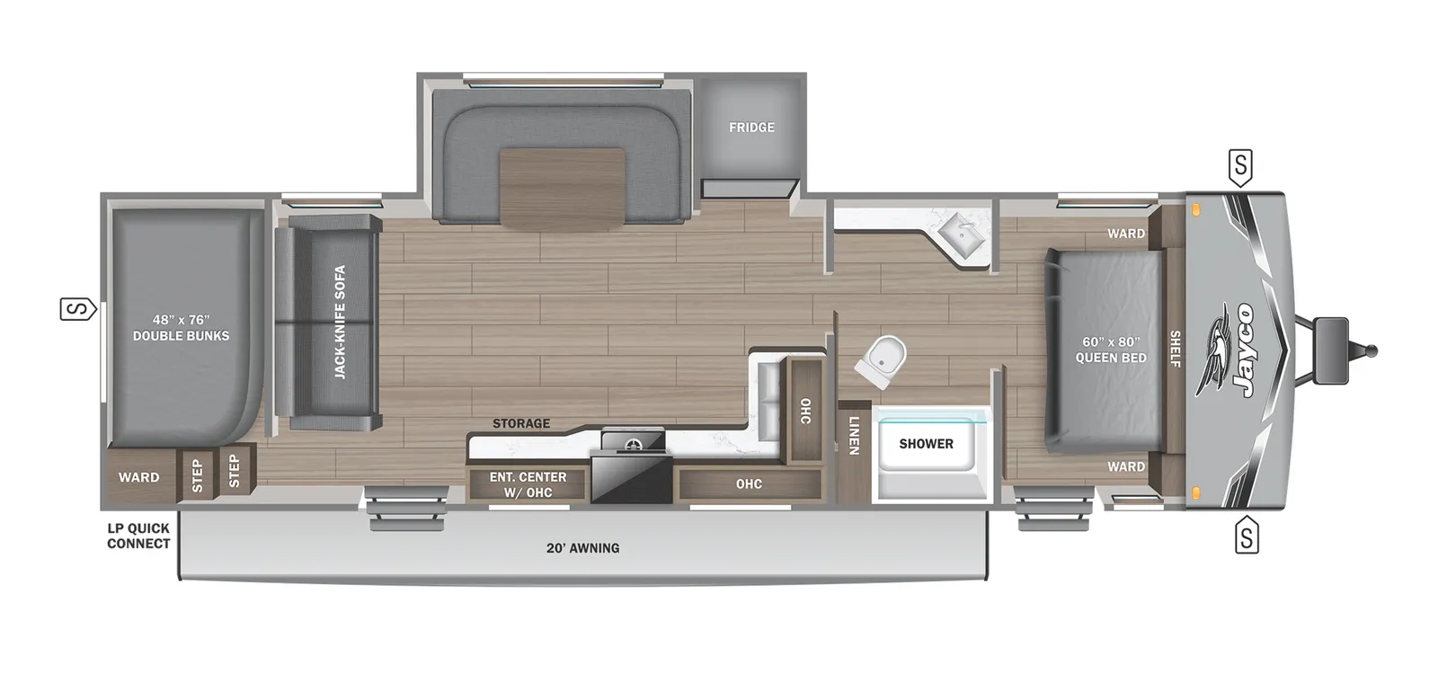 2026 Jayco JAY FLIGHT SLX 287BHSW floorplan