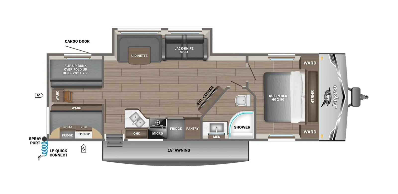 2027 Jayco JAY FLIGHT 295 TBS floorplan