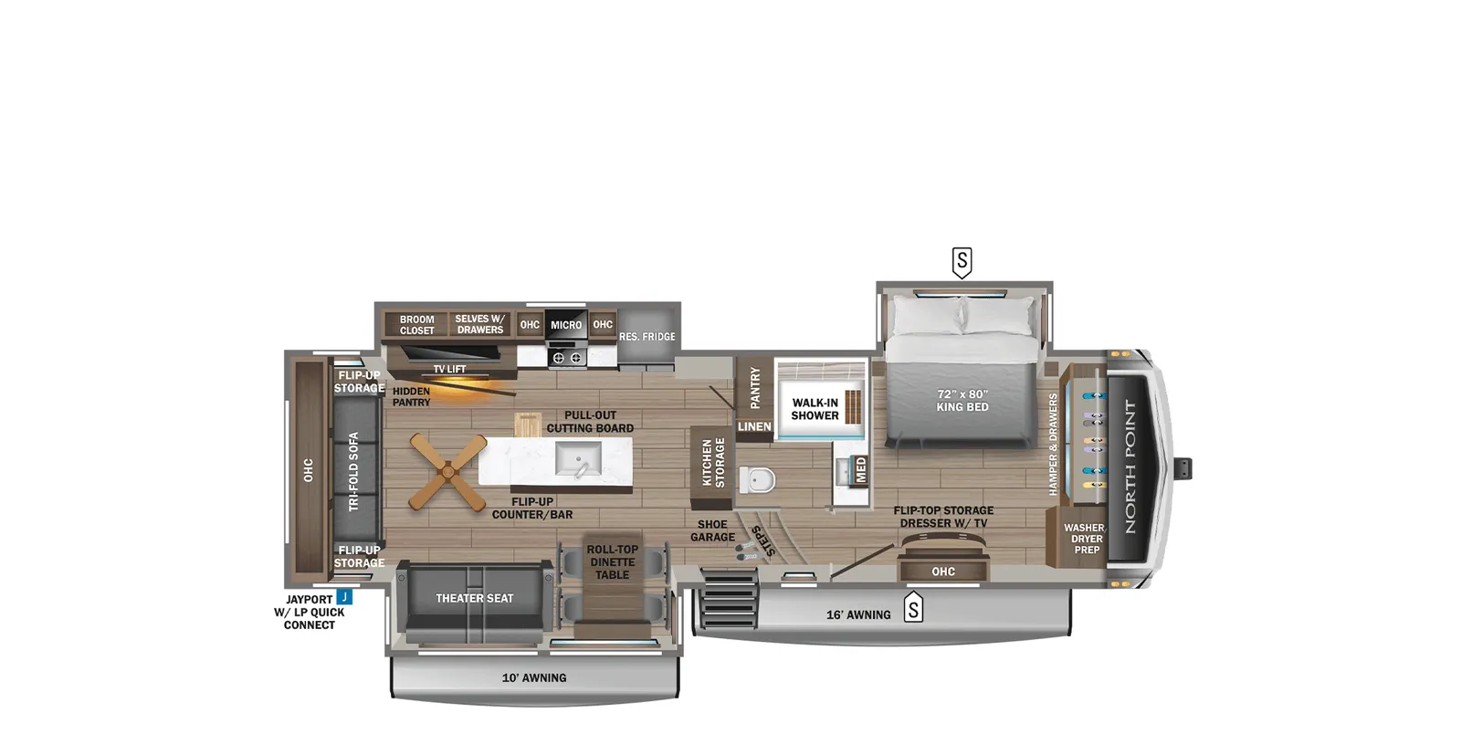 2026 Jayco North Point 310RLTS floorplan