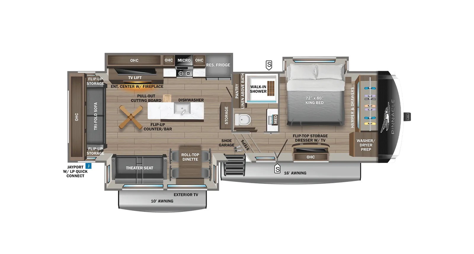 2026 Jayco Pinnacle 32RLTS floorplan