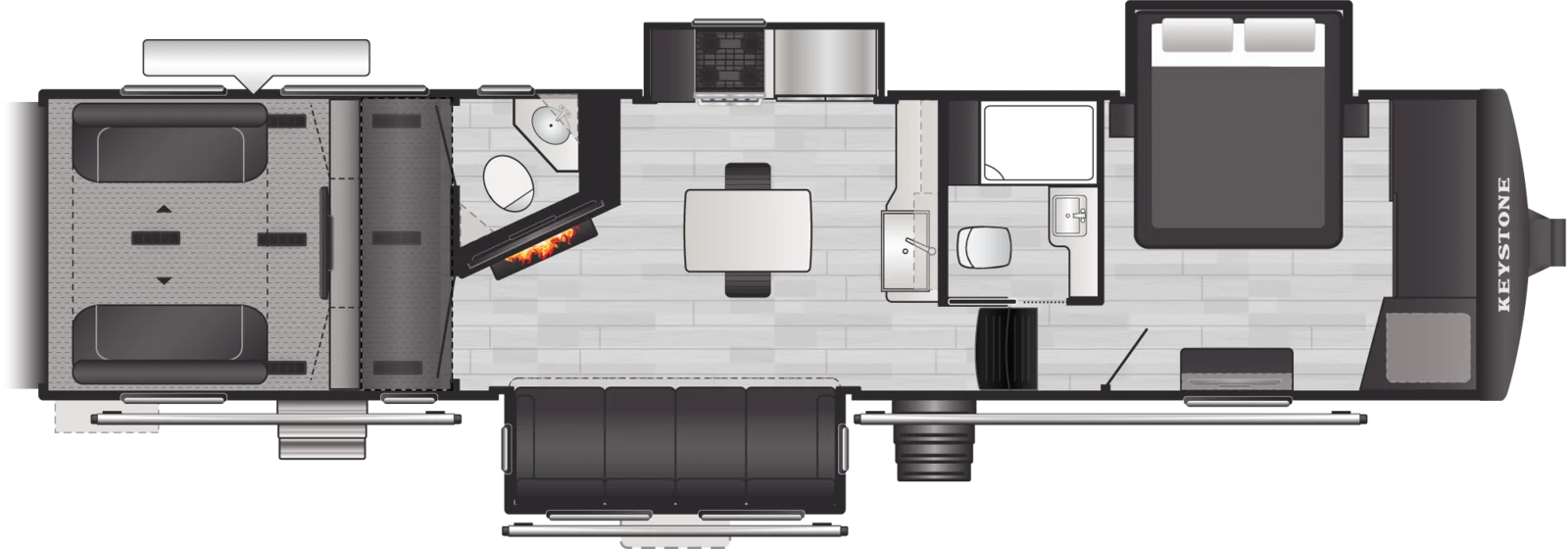 2026 Keystone RV Fuzion 419 floorplan