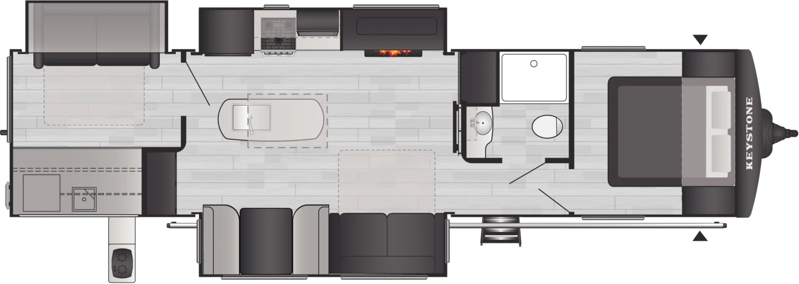 2026 Keystone Outback 340BH floorplan