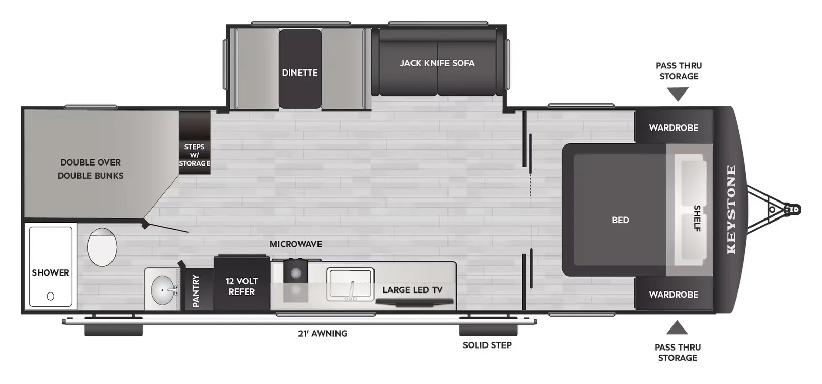 2026 Keystone RV Passport 260BHC floorplan