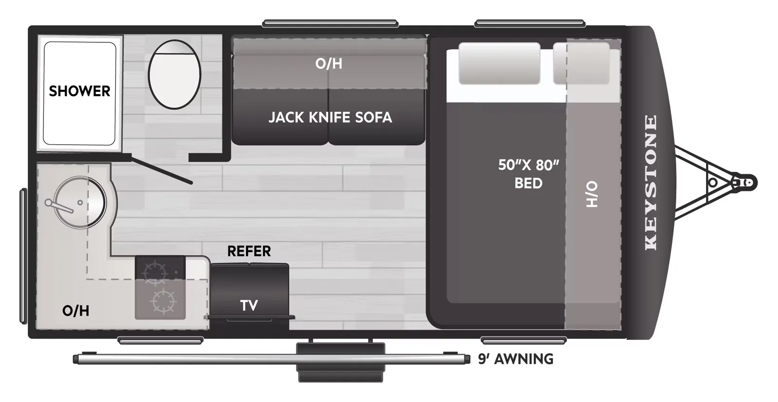 2026 Keystone Reign 13RK floorplan