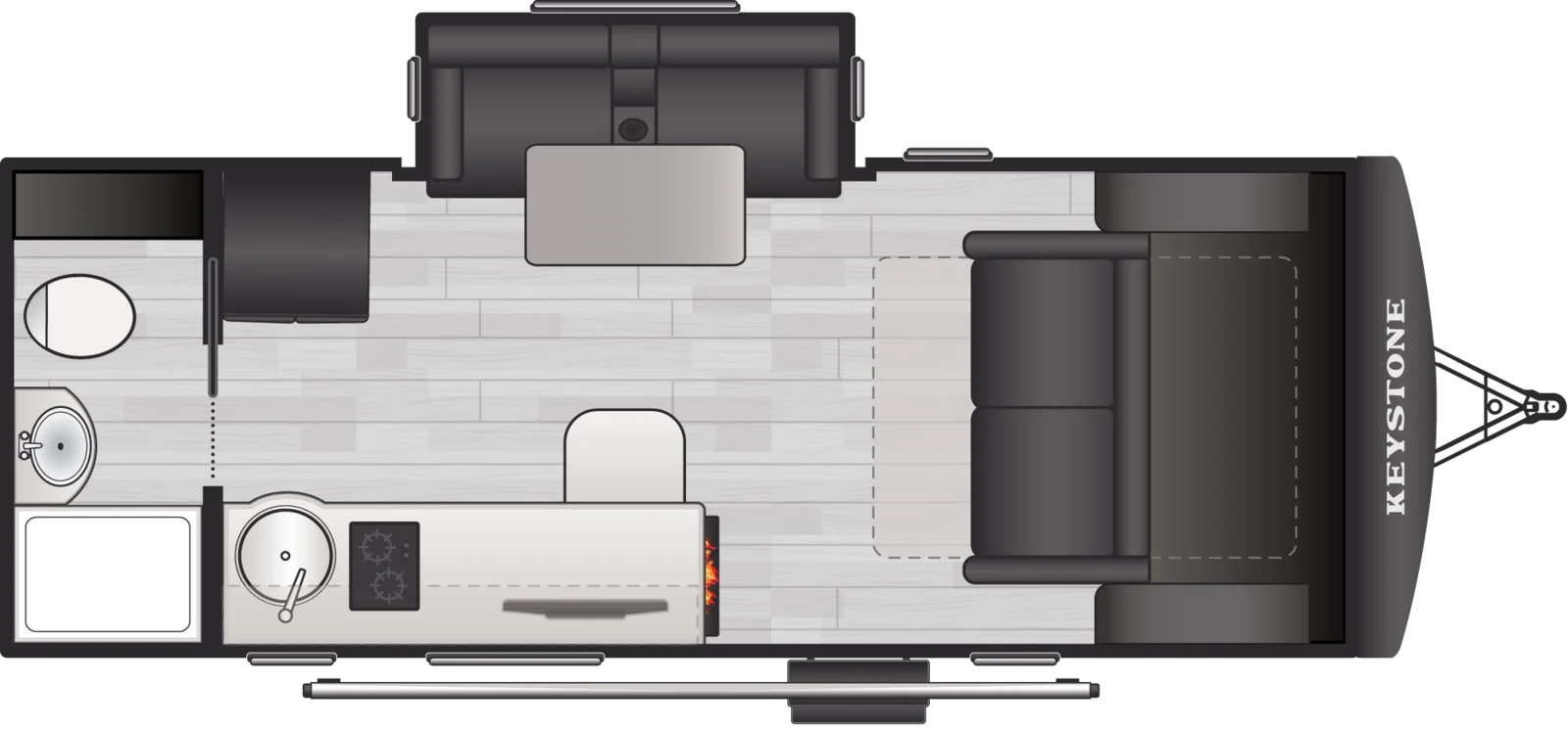 2026 Keystone RV Reign 18RB floorplan