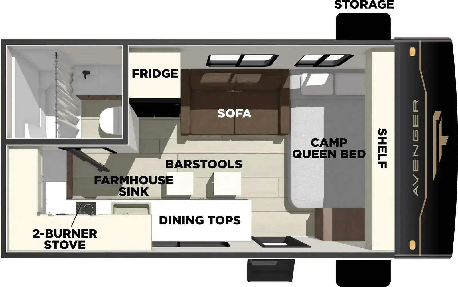 2026 Prime Time AVENGER 17RK floorplan