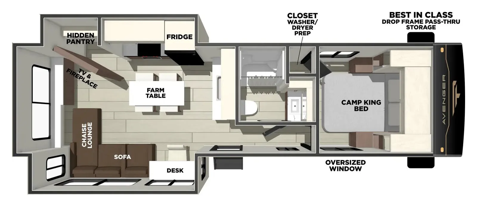 2026 PRIME TIME AVENGER 27REI floorplan