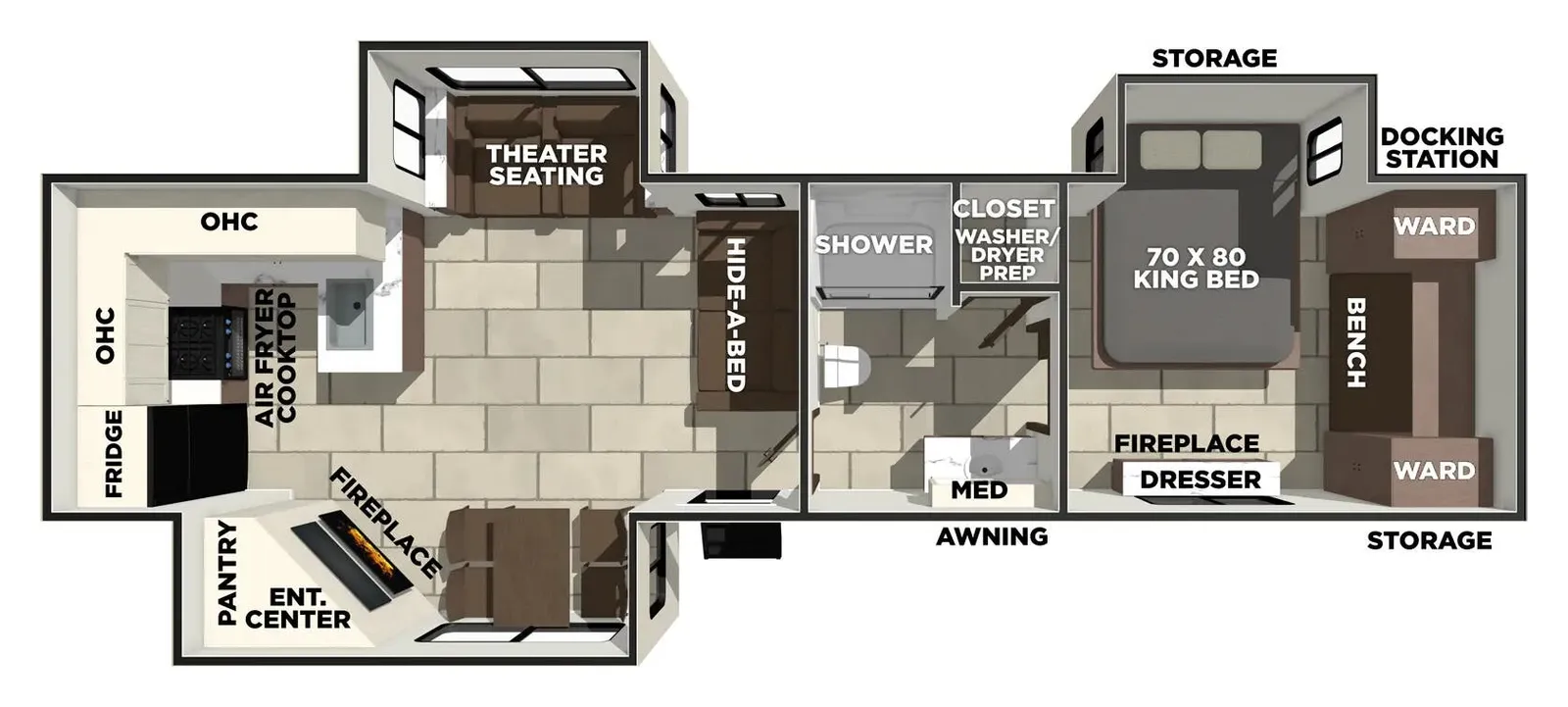 2026 Prime Time LACROSSE 3411RK floorplan
