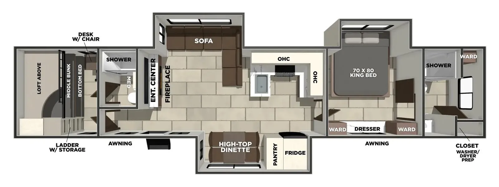2027 Forest River LACROSSE 44PARK floorplan