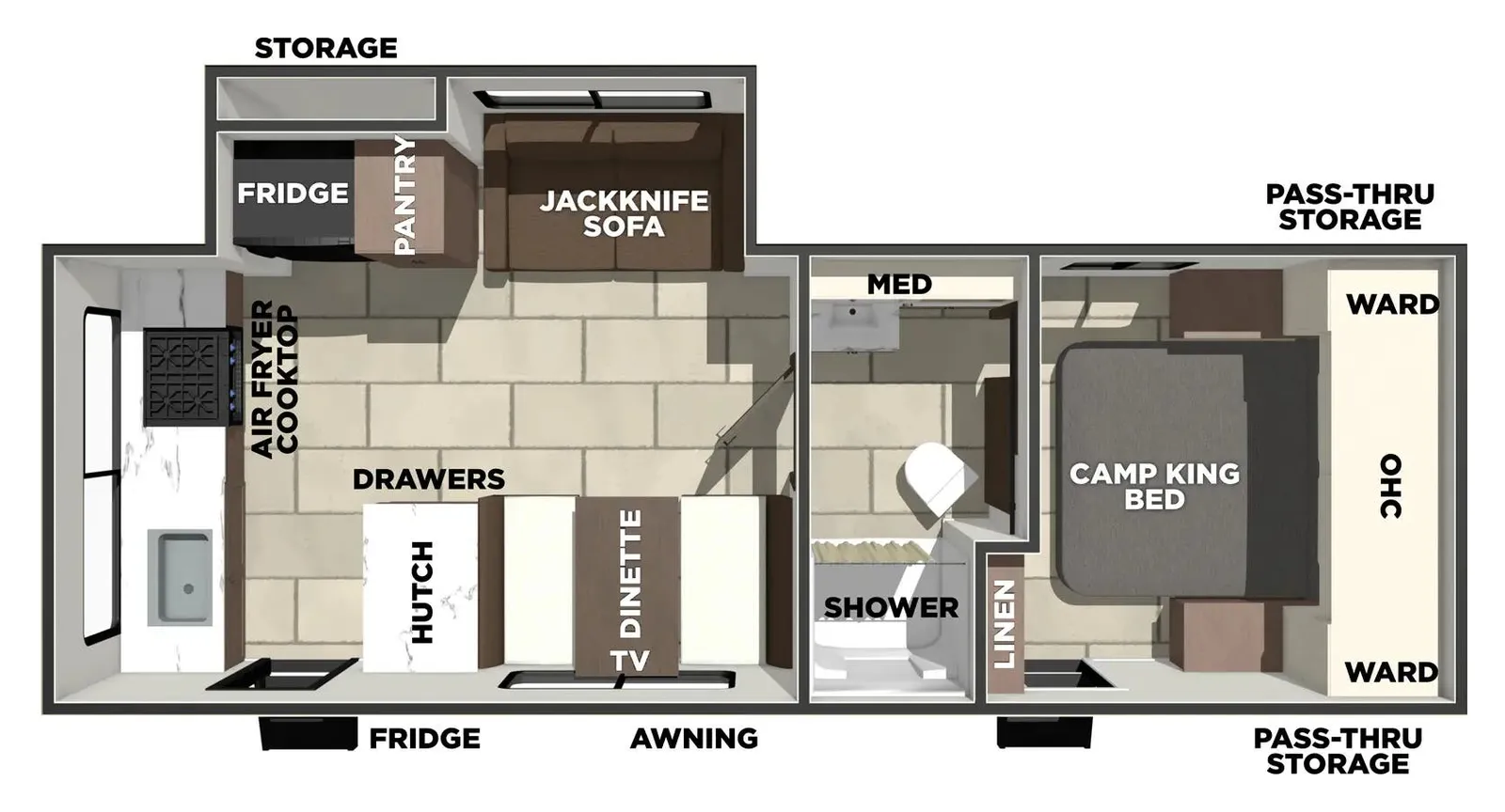 2026 Prime Time TRACER 235RK floorplan