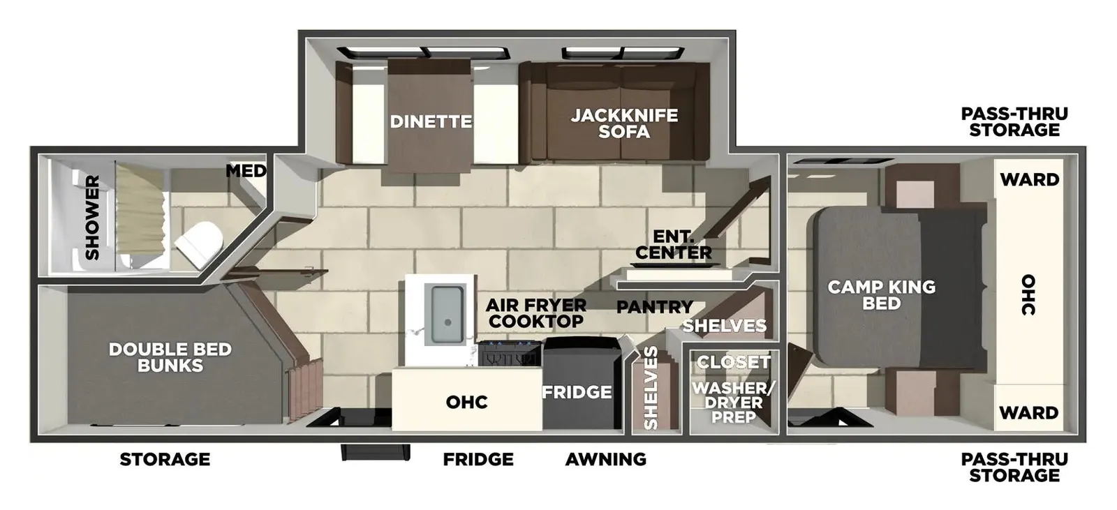 2026 Prime Time TRACER 275BH floorplan