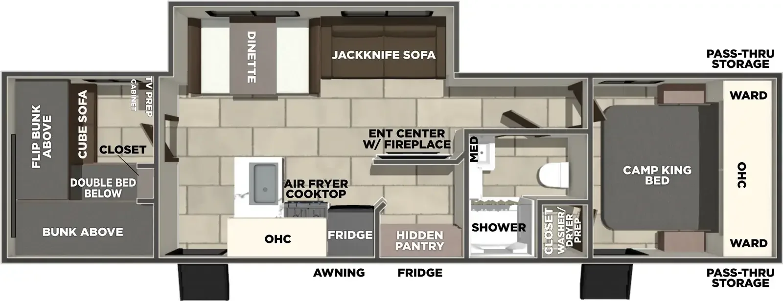 2027 Prime Time TRACER 290QB floorplan