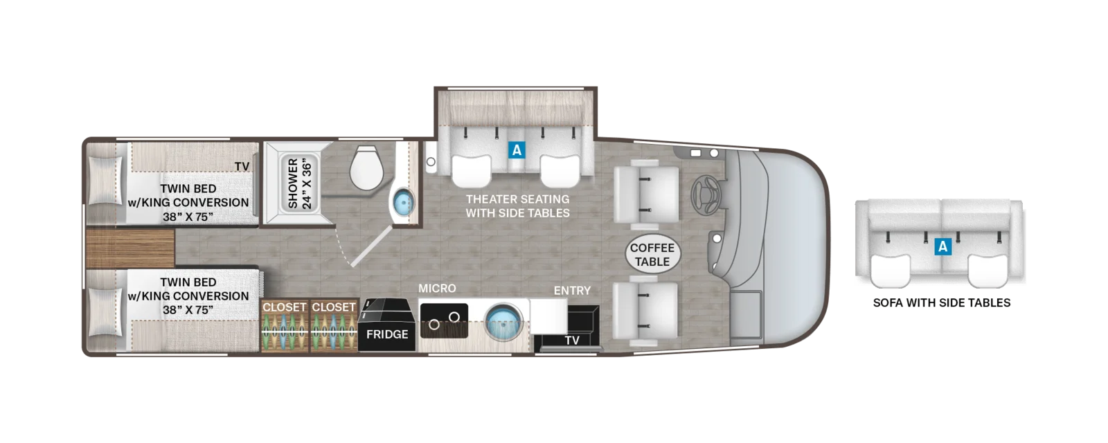 2026 Thor Motor Coach AXIS 26.2 floorplan