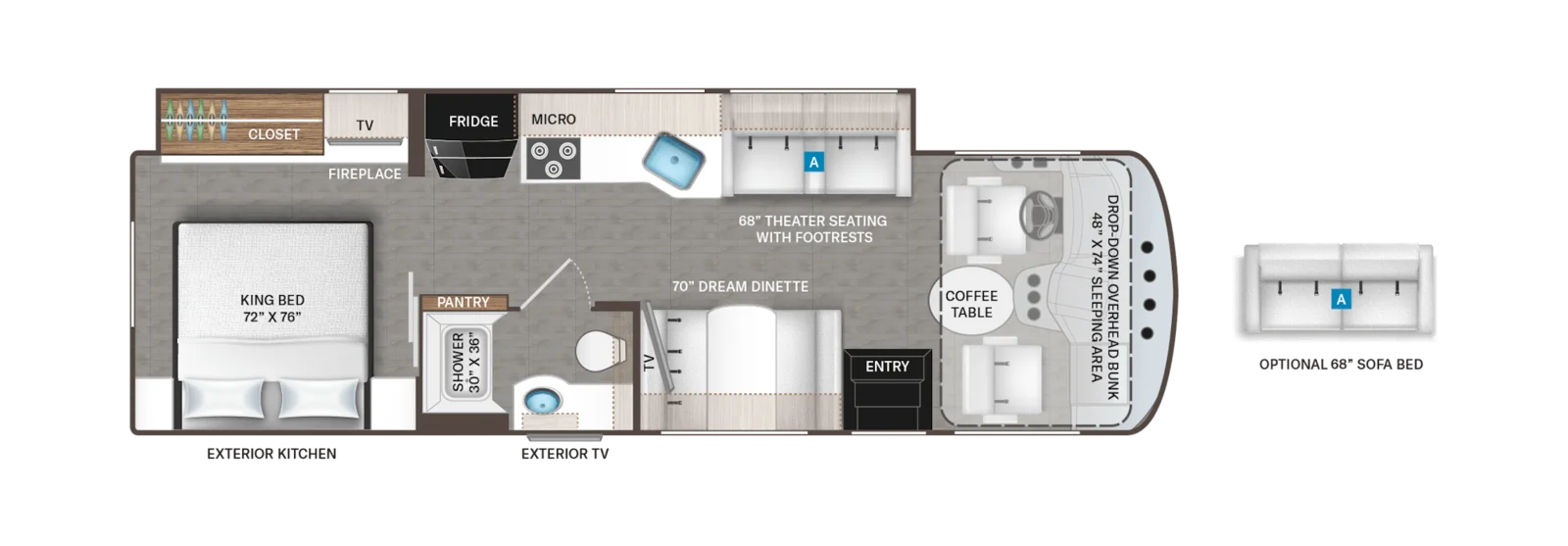 2026 Thor Motor Coach LUMINATE MM30 floorplan