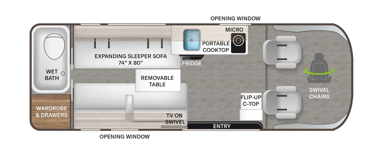 2025 THOR TELLARO 20L floorplan