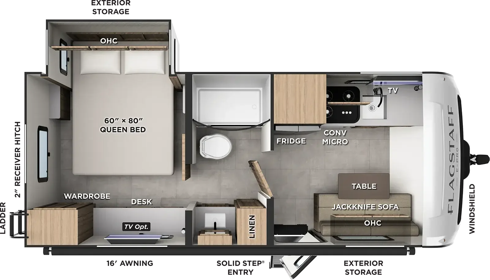 2027 Forest River Flagstaff E-PRO E201RBS floorplan