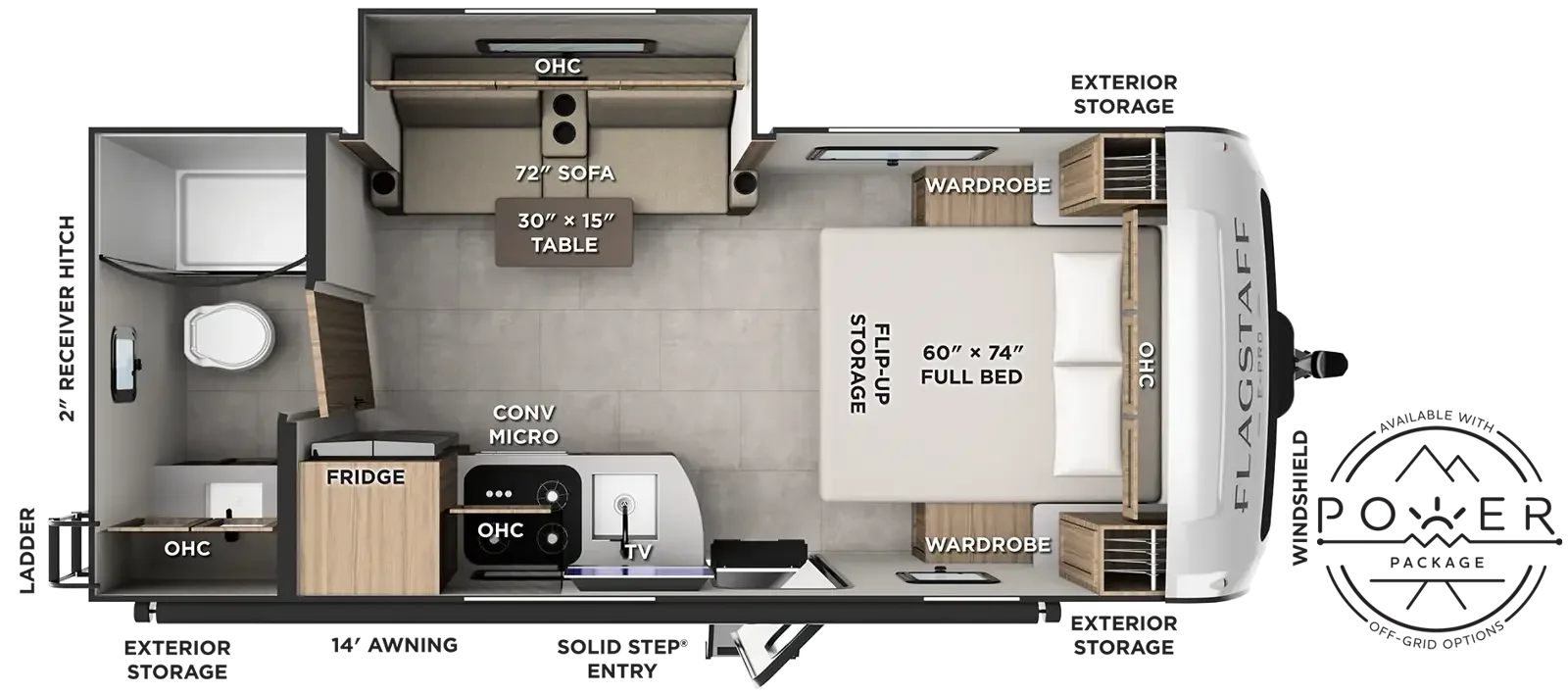 2027 Forest River Flagstaff E-PRO E201SFB floorplan