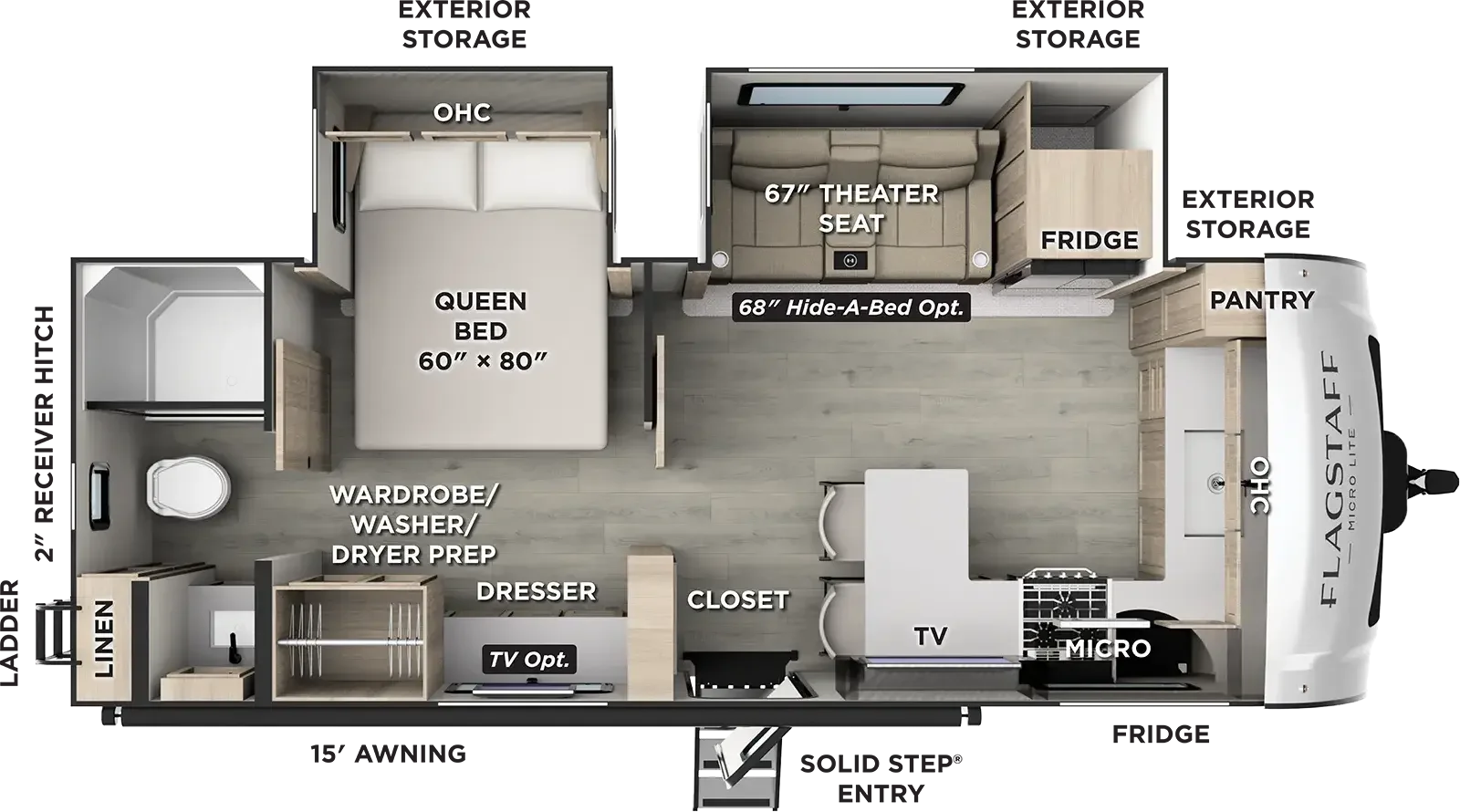 2027 Forest River Flagstaff Micro-Lite 25MBR floorplan
