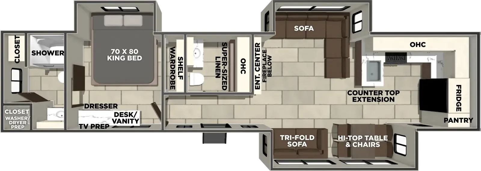 2027 Forest River LACROSSE 39FK floorplan