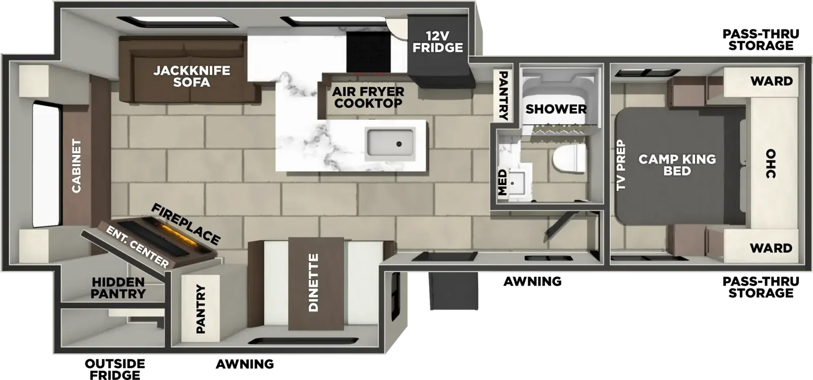 2027 Forest River TRACER 286RL floorplan