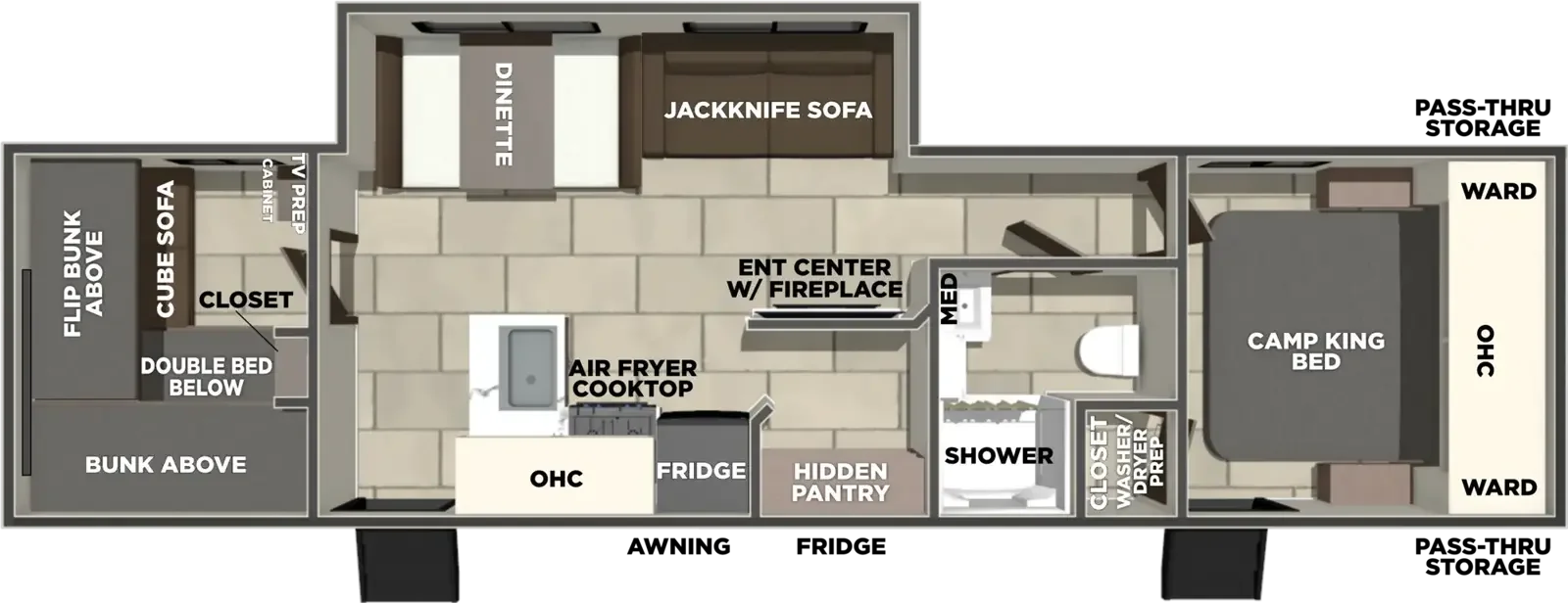 2027 Forest River TRACER 290QB floorplan