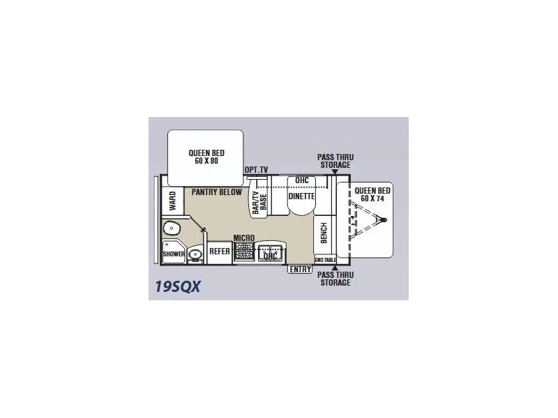 2014 Coachmen Freedom Express 19SQX floorplan