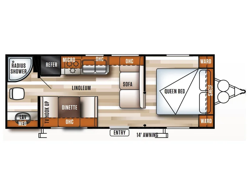 2017 Forest River SALEM CRUISE LITE 241QBXL floorplan