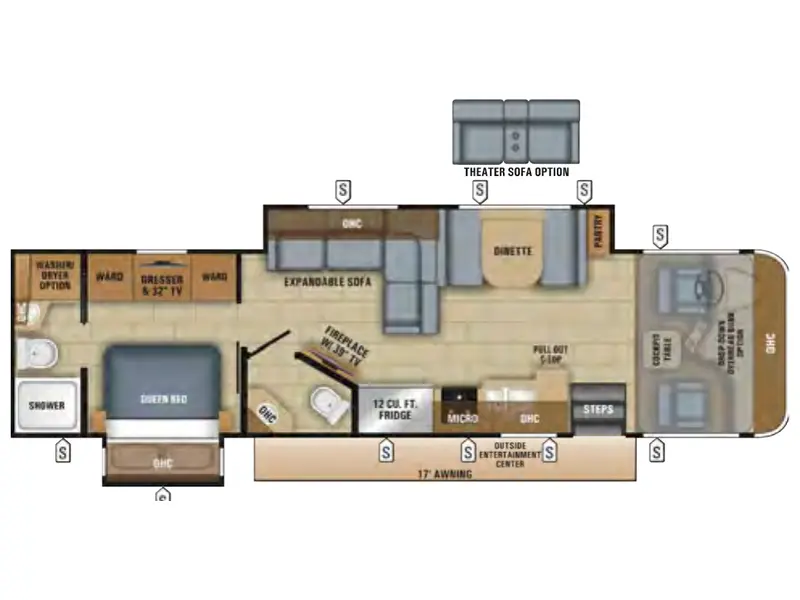 2018 Jayco PRECEPT 33U floorplan