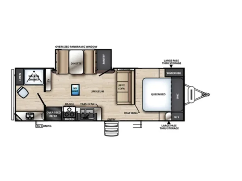 2019 Forest River Vibe 22RB floorplan