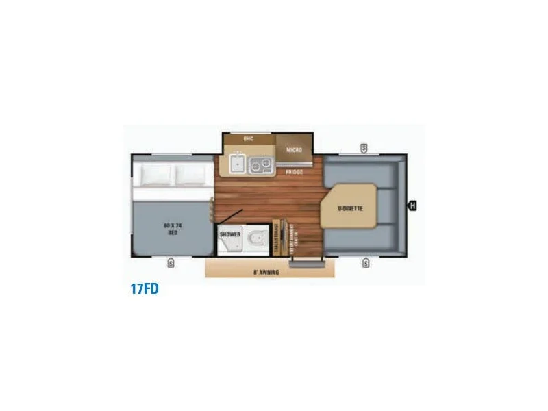 2017 Jayco Hummingbird 17FD floorplan