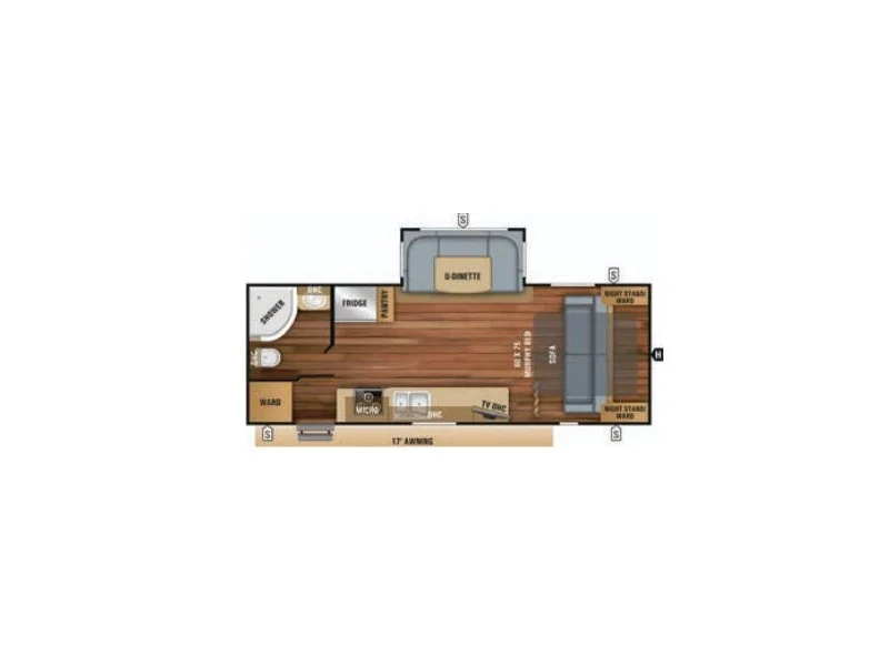 2018 Jayco JAY-FEATHER 23RBM floorplan