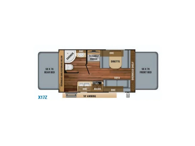 2016 Jayco Jay-Feather X17Z floorplan