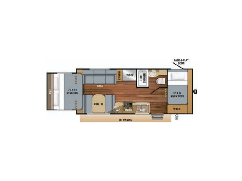 2017 Jayco JAYFEATHER X213 floorplan