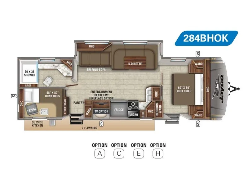 2020 Jayco Eagle HT 284BHOK floorplan