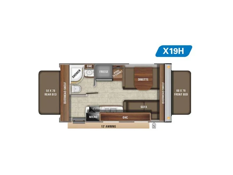 2020 Jayco Jay-Feather X19H floorplan