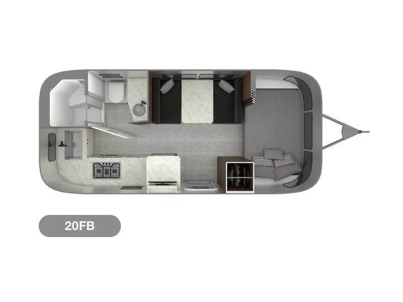 2022 Airstream Caravel Series 20FB floorplan