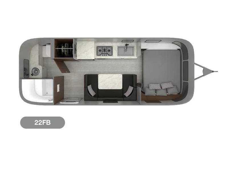 2022 Airstream Caravel Series 22FB floorplan