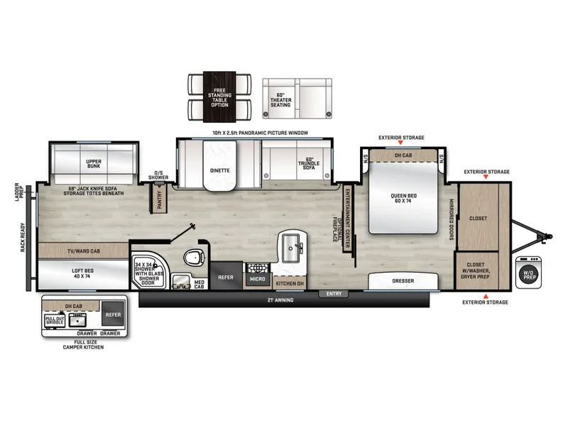 2027 Coachmen RV CATALINA LEGACY 343BHTSLE floorplan