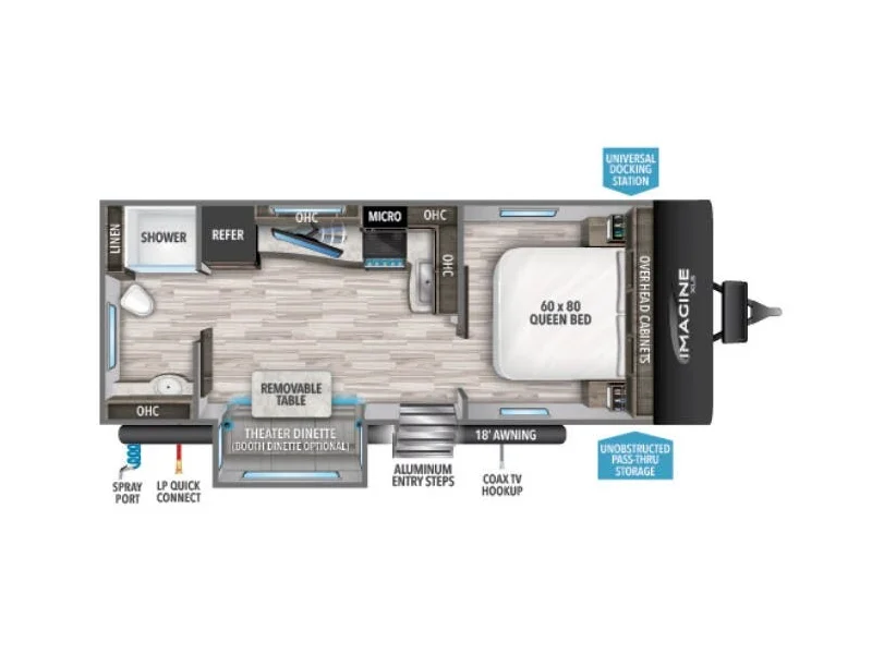 2022 GRAND DESIGN IMAGINE 22RBE floorplan